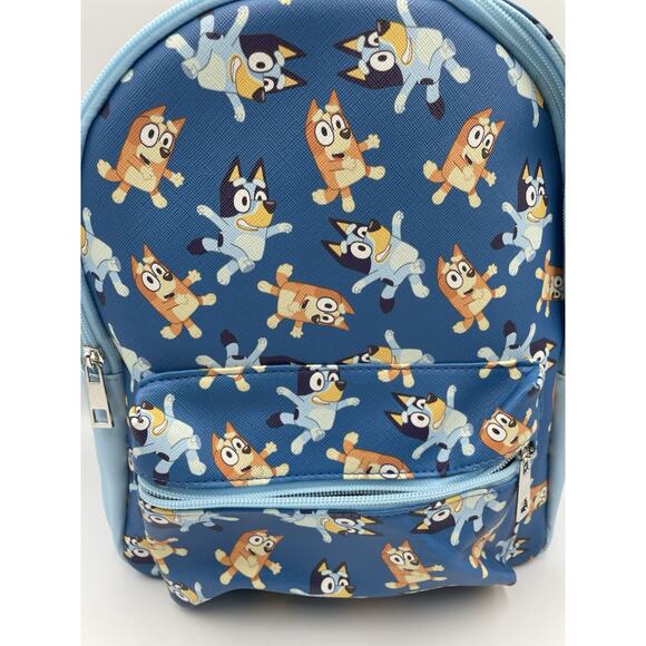 Bluey and Bingo Mini Blue Faux Leather Backpack - Picture 2 of 10
